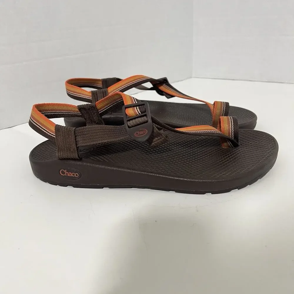 Chaco Bodhi Sandals Men's Size 9 Belt Java Brown Toe Loop Strappy Beach Shoes